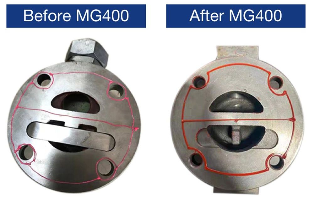 Limning før og efter Dobot MG400 kollaborativ robot